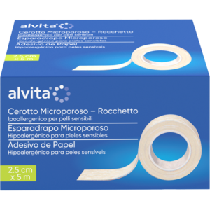 alvita Cerotto microporoso rocchetto 2,5cm x 5m