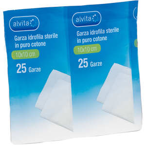 Compresse garza idrofila sterile in puro cotone (25pz)