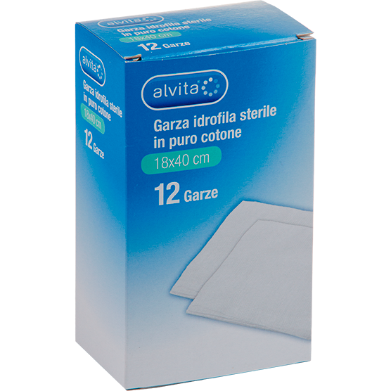 Garza idrofila sterile in puro cotone 18 x 40cm Compresse garza idrofila sterile in puro cotone (18x40)