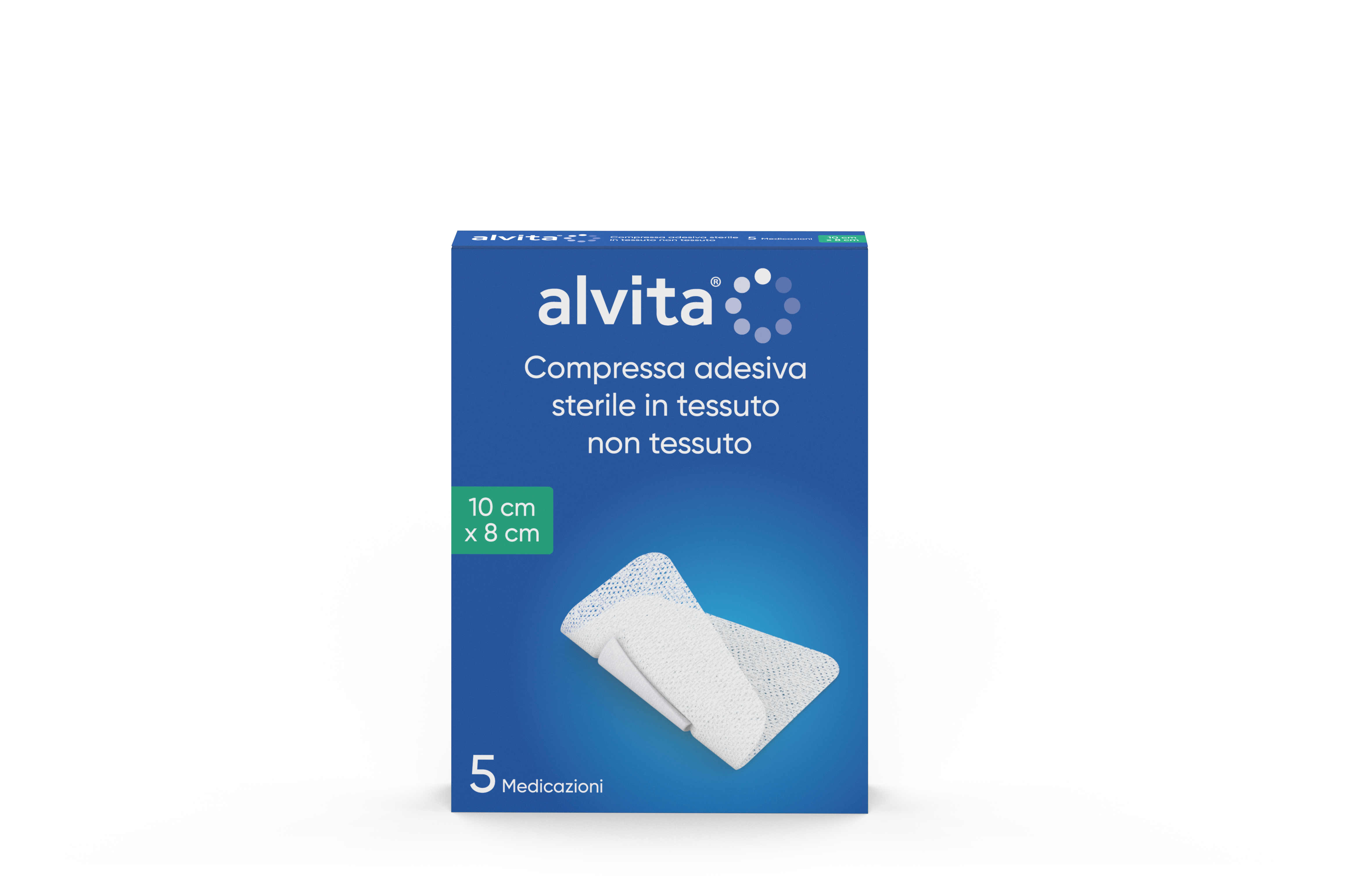 Compressa adesiva sterile in tessuto non tessuto 10x8 Compressa adesiva sterile in tessuto non tessuto 10x8